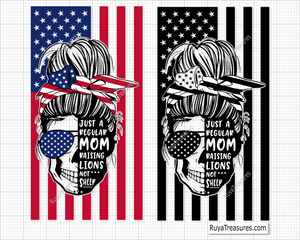 Messy Bun Just A Regular Mom svg