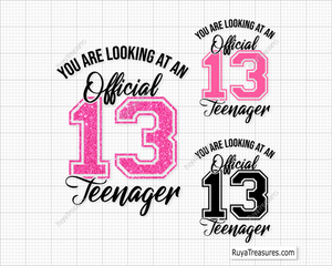 You Are Looking at A 13 Svg, 13th Birthday Party Svg