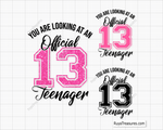 You Are Looking at A 13 Svg, 13th Birthday Party Svg