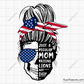Messy Bun Just A Regular Mom svg