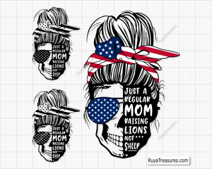 Messy Bun Just A Regular Mom svg