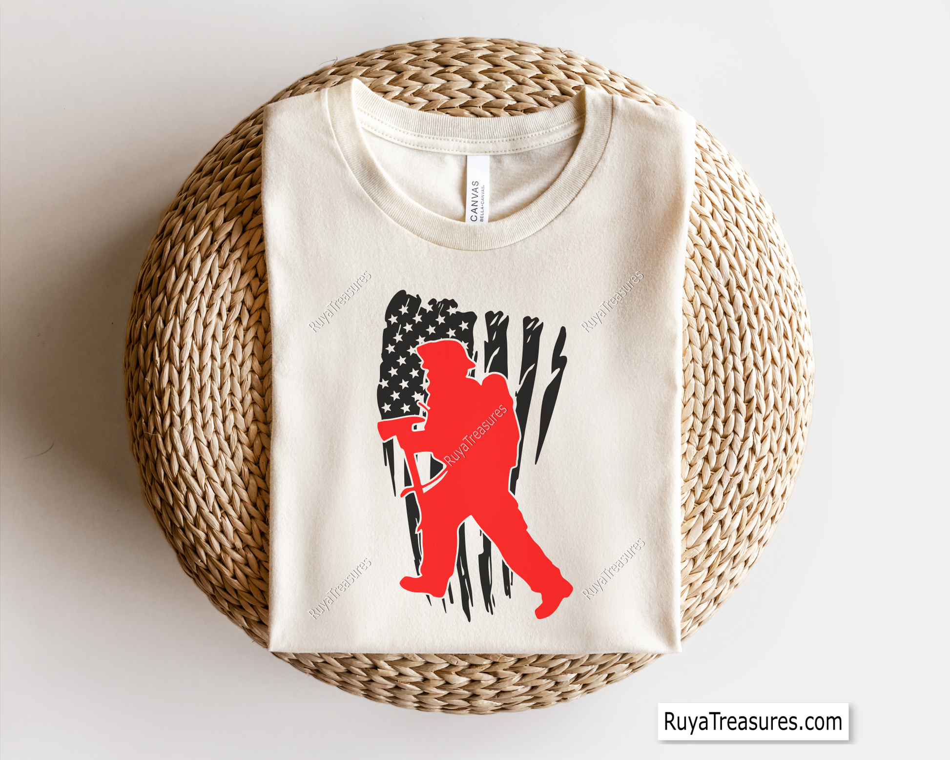 American Distressed Flag 06a Firefighter svg