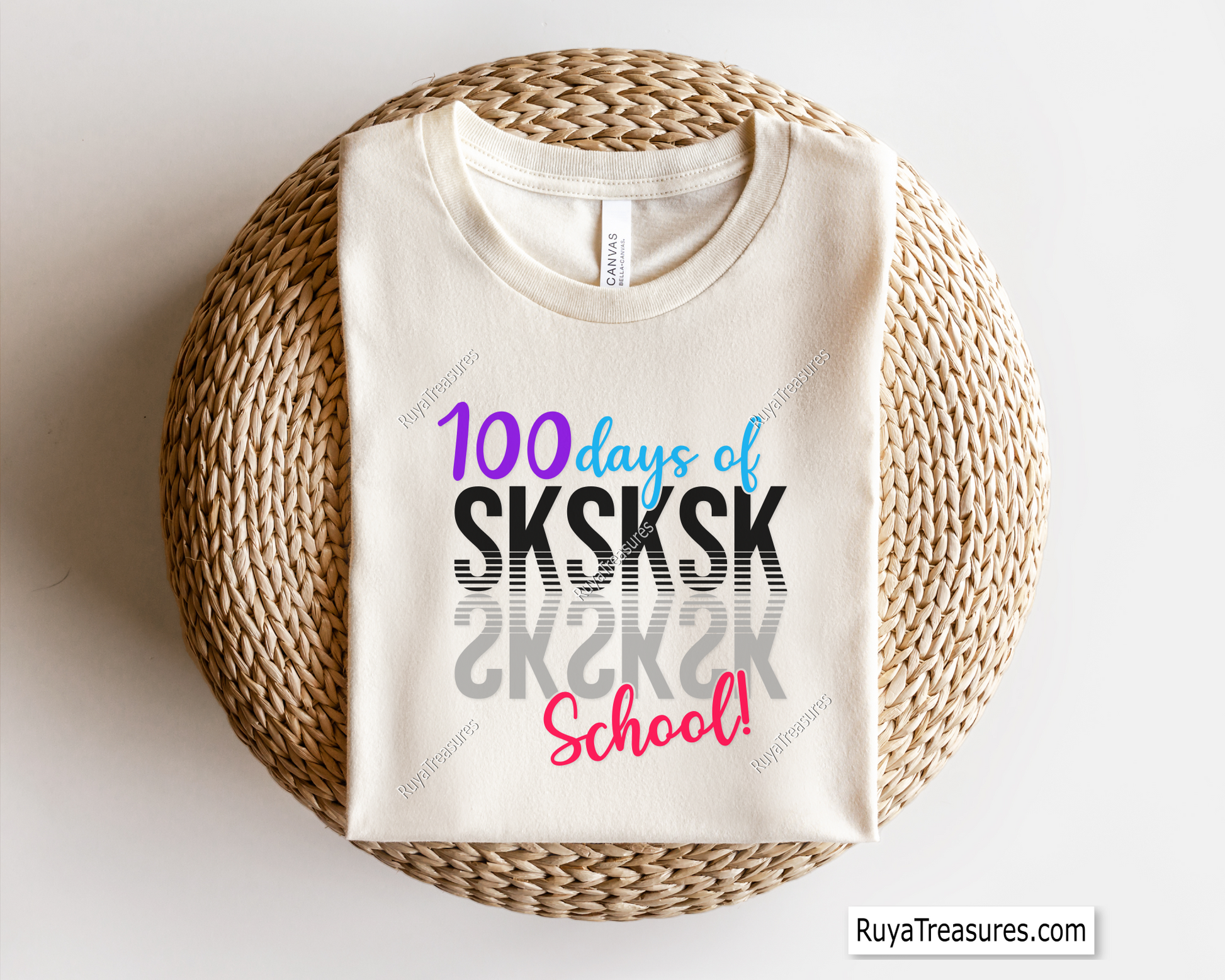 100 Days of School SKSKSK SVG PNG with a fun VSCO girl theme, perfect for school shirts, classroom decor, and back-to-school crafts