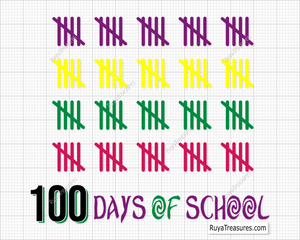 100 Days of School SVG PNG with a fun and festive design, ideal for school shirts, classroom decorations, and back-to-school crafts