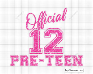 12 Official Pre Teen Svg
