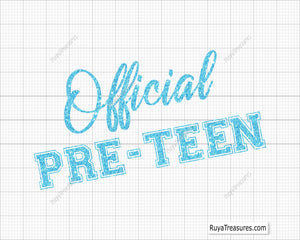 Official Pre-Teen 12 Svg Png