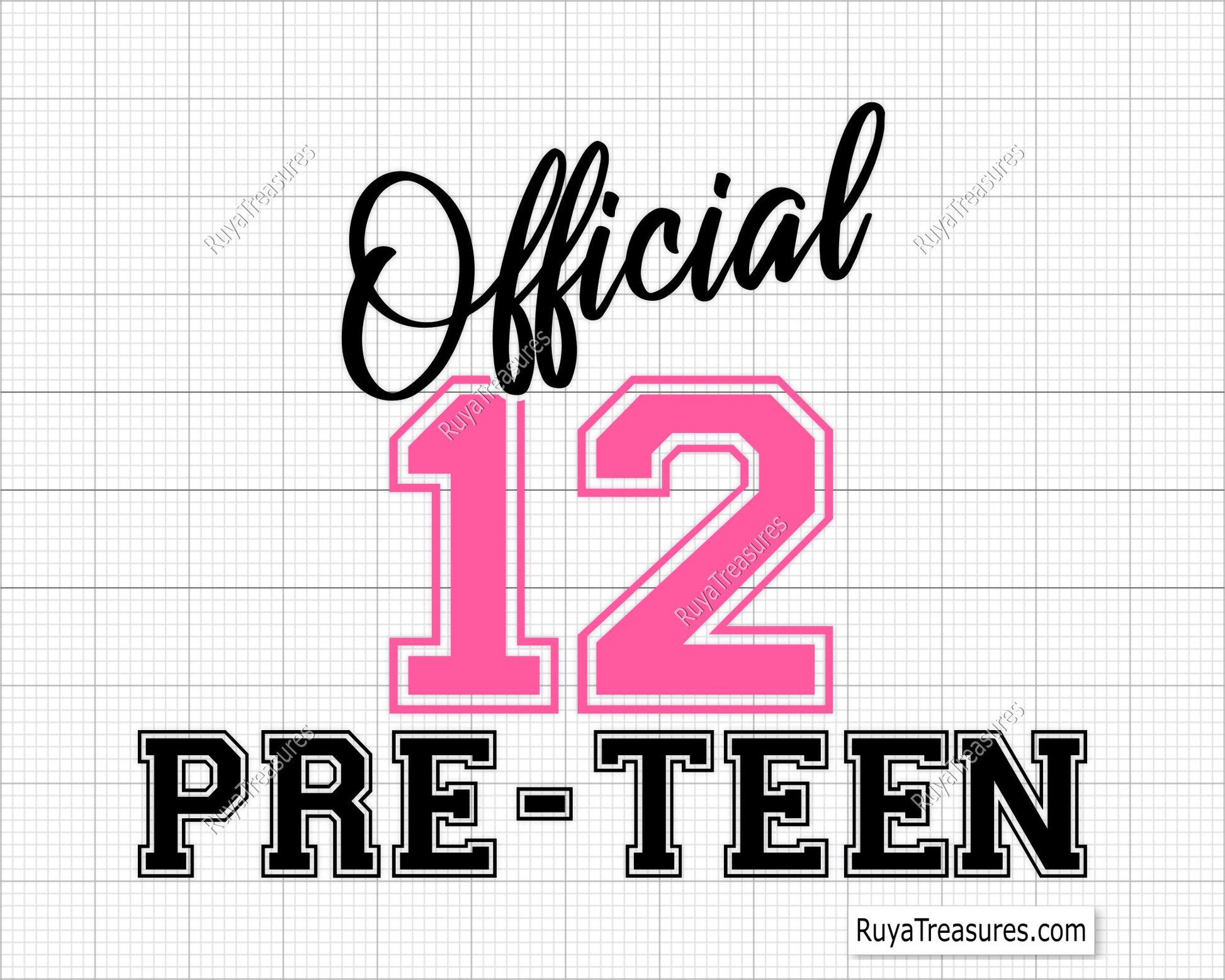 12 Official Pre Teen Svg