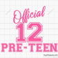 12 Official Pre Teen Svg