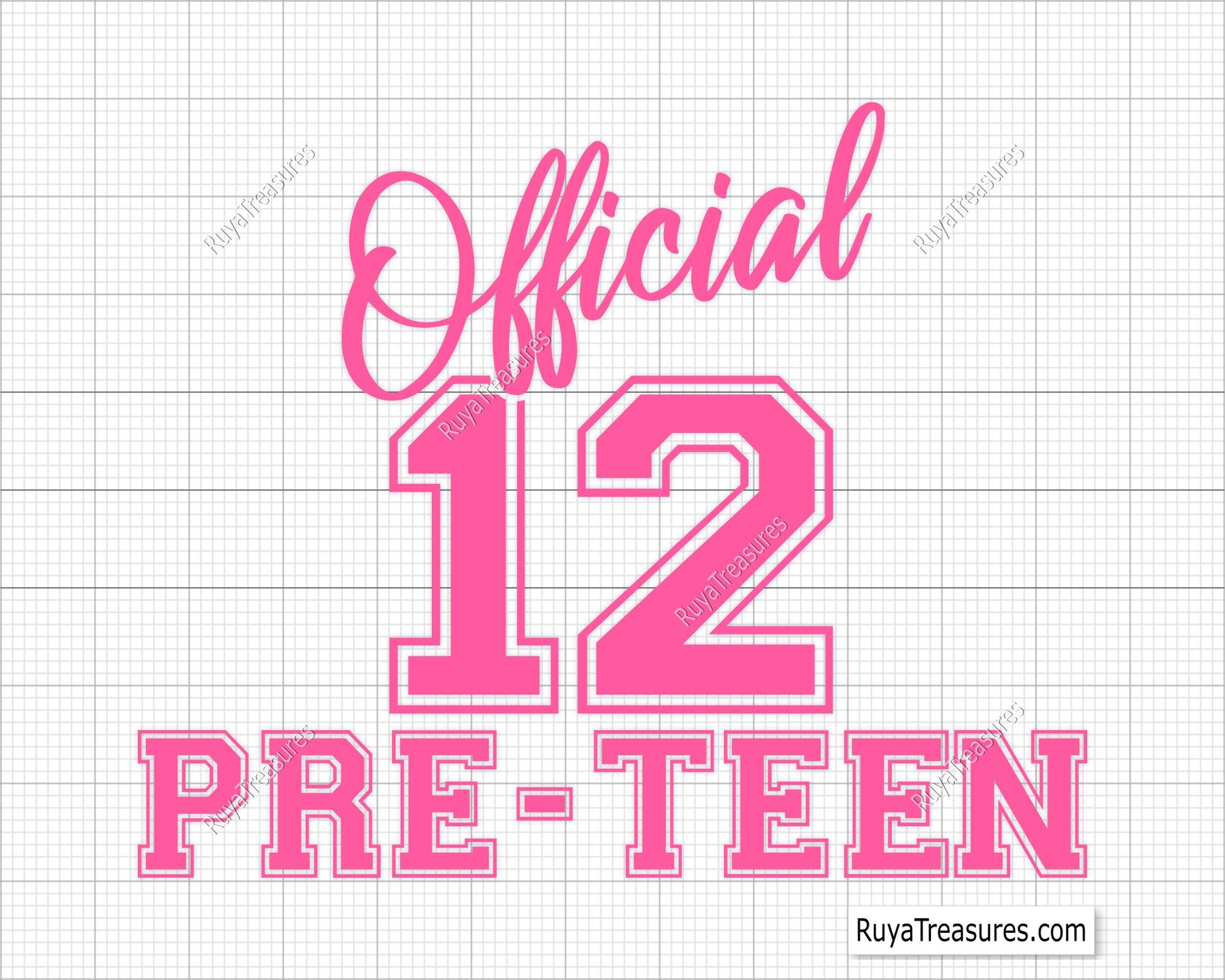 12 Official Pre Teen Svg