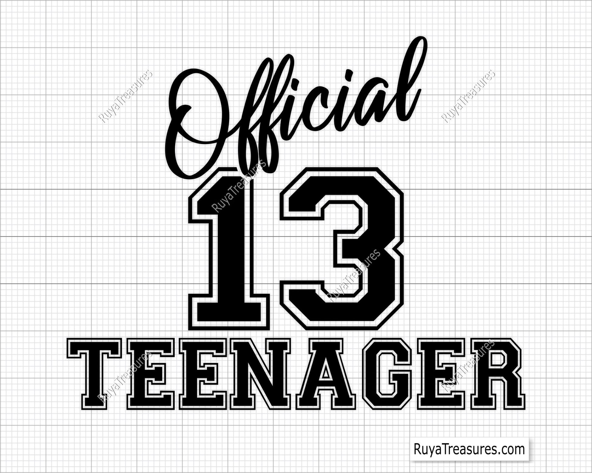 13 Official  Teenager Svg