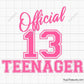 13 Official  Teenager Svg