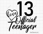 13 Official Teenager svg