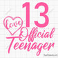 Official Teenager Svg