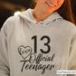 13th Birthday Svg, Teenager Birthday Svg, Birthday Girl Svg, Official Teen Svg