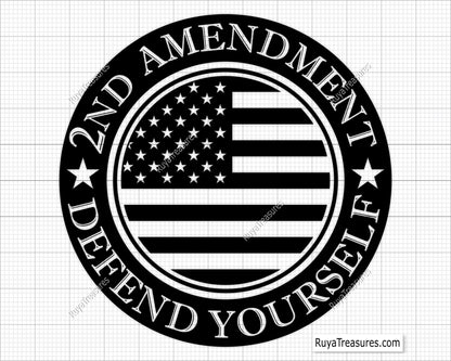 2nd Amendment Defend Yourself  svg