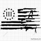 Betsy Ross Flag with Guns Svg