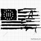 Betsy Ross Flag with Guns Svg
