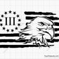 3 Percenter Flag with Eagle Svg