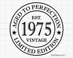 50th Birthday Aged to Perfection Svg 