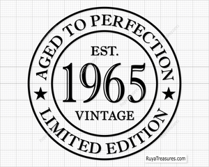 60th Birthday Aged to Perfection Svg 