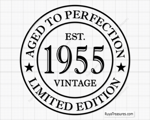 70th Birthday Aged to Perfection Svg