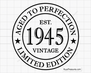 80th Birthday Aged to Perfection Svg