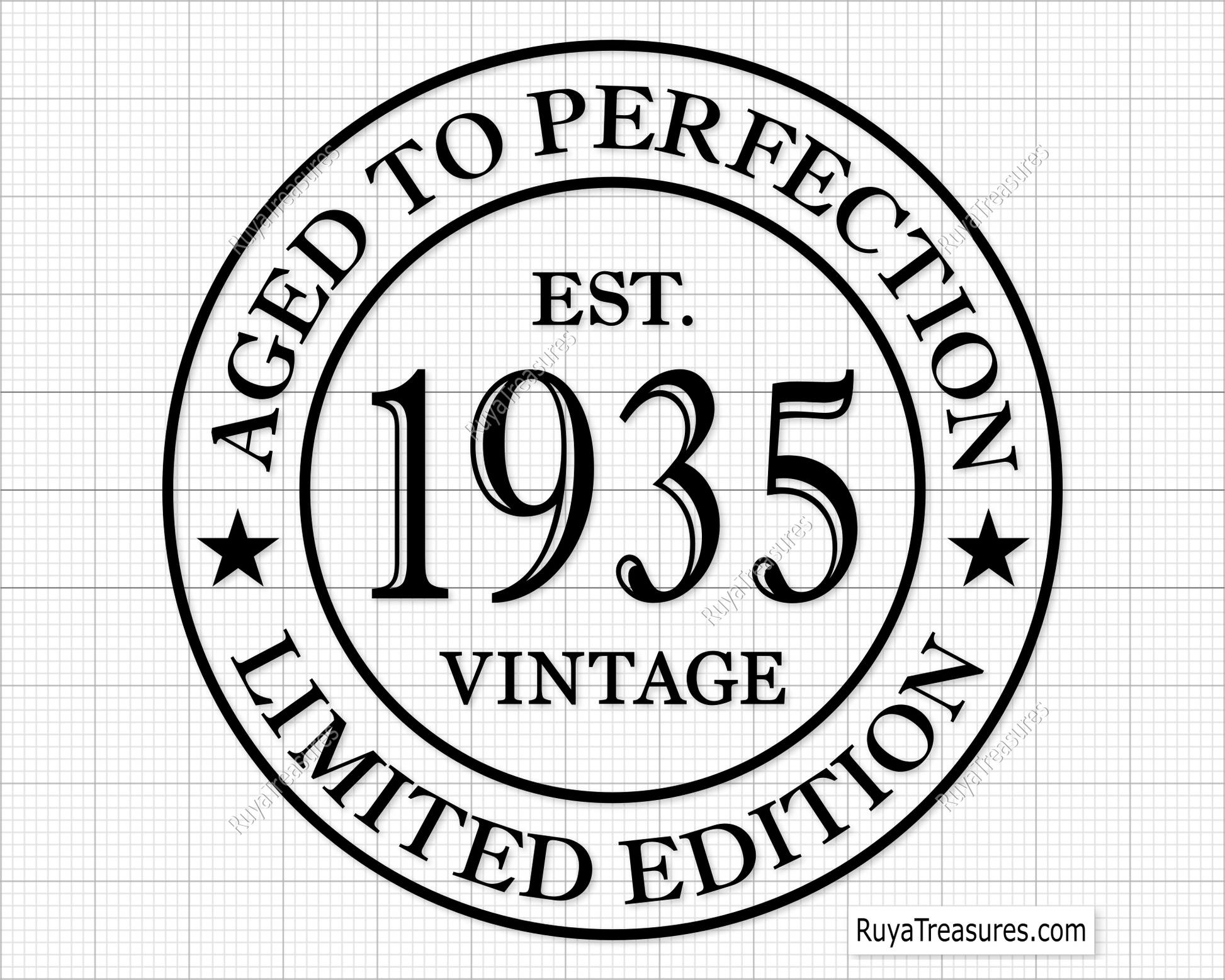 90th Birthday Aged to Perfection Svg