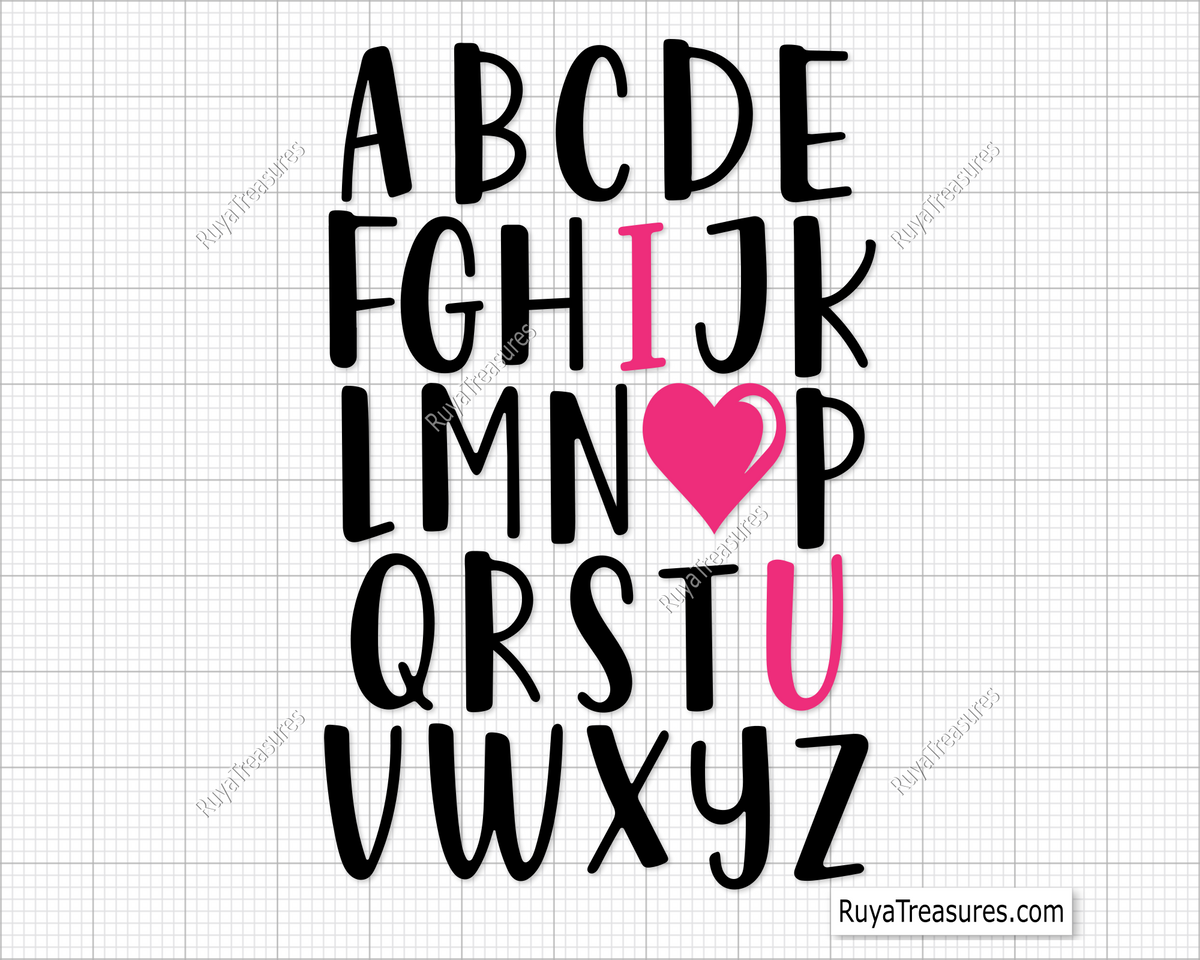 ABC I love you svg