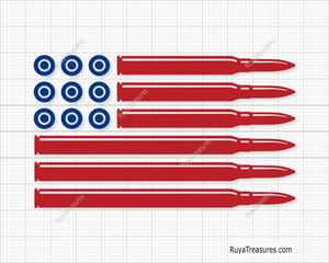 USA Bullet Flag Svg