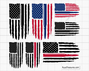 American Bullets Flag Svg