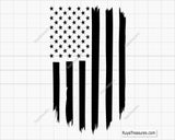 American Distressed Flag Svg