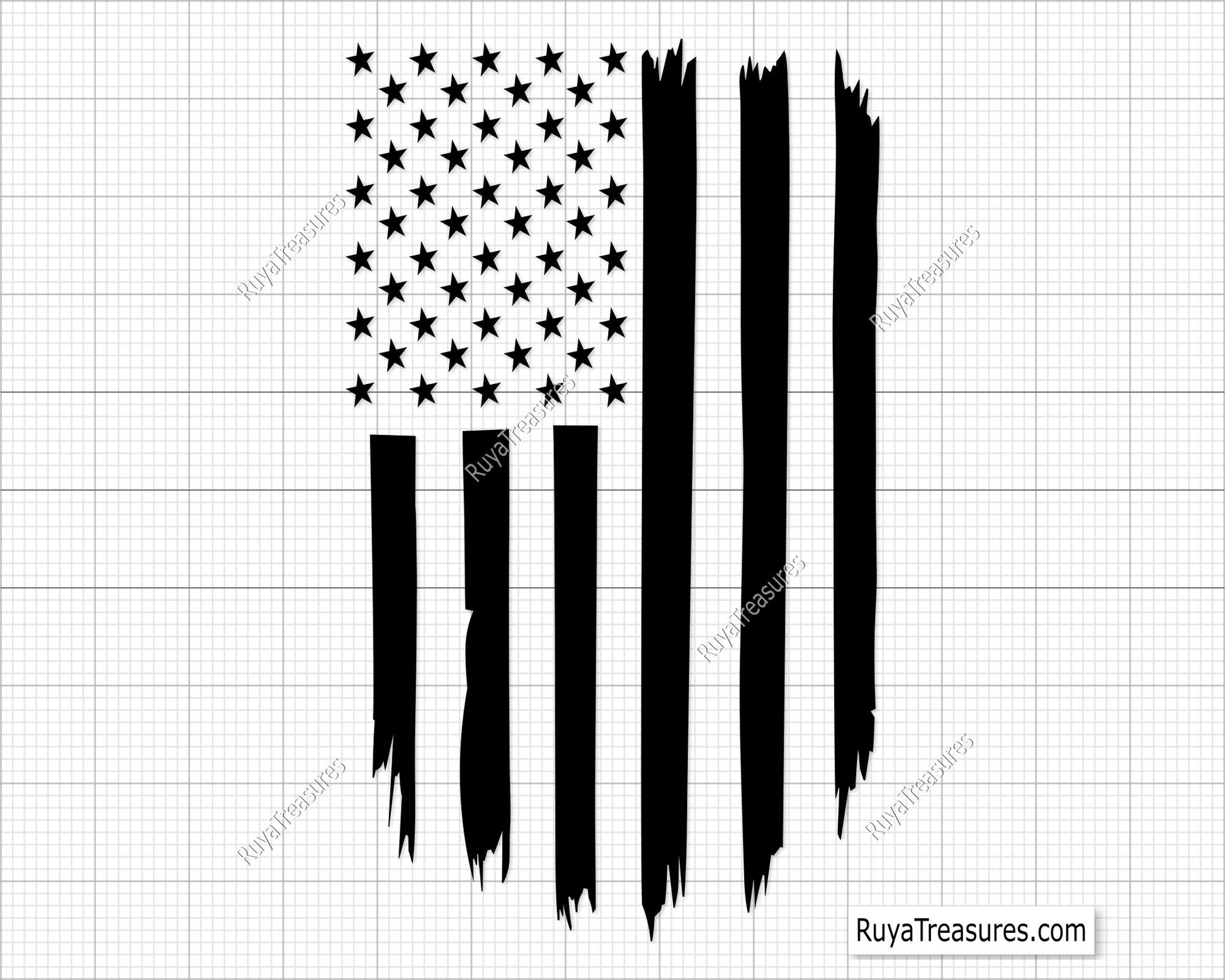 American Distressed Flag Svg
