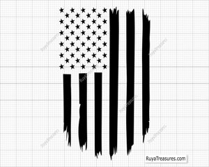 American Distressed Flag Svg