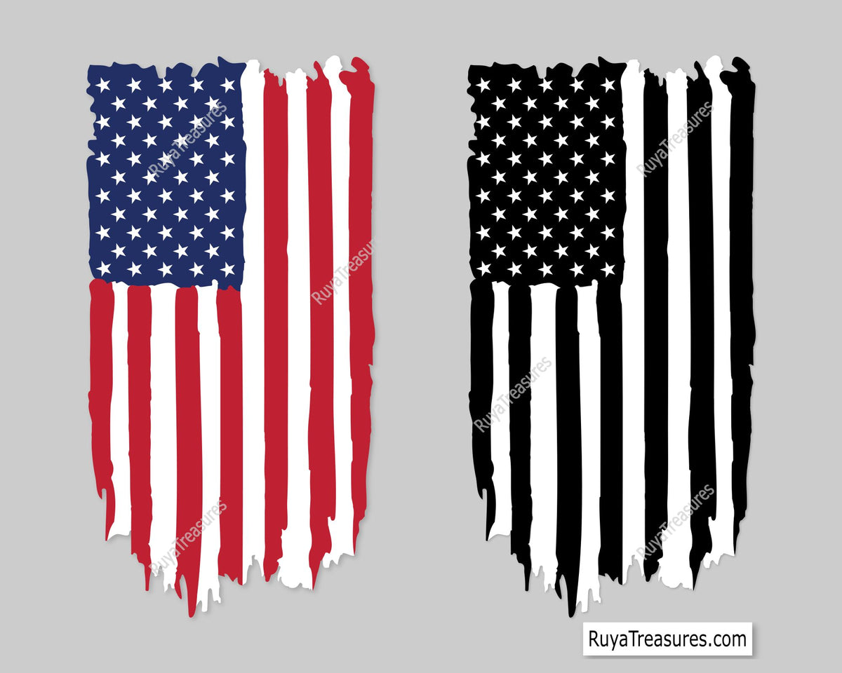 American Distressed Flag Svg