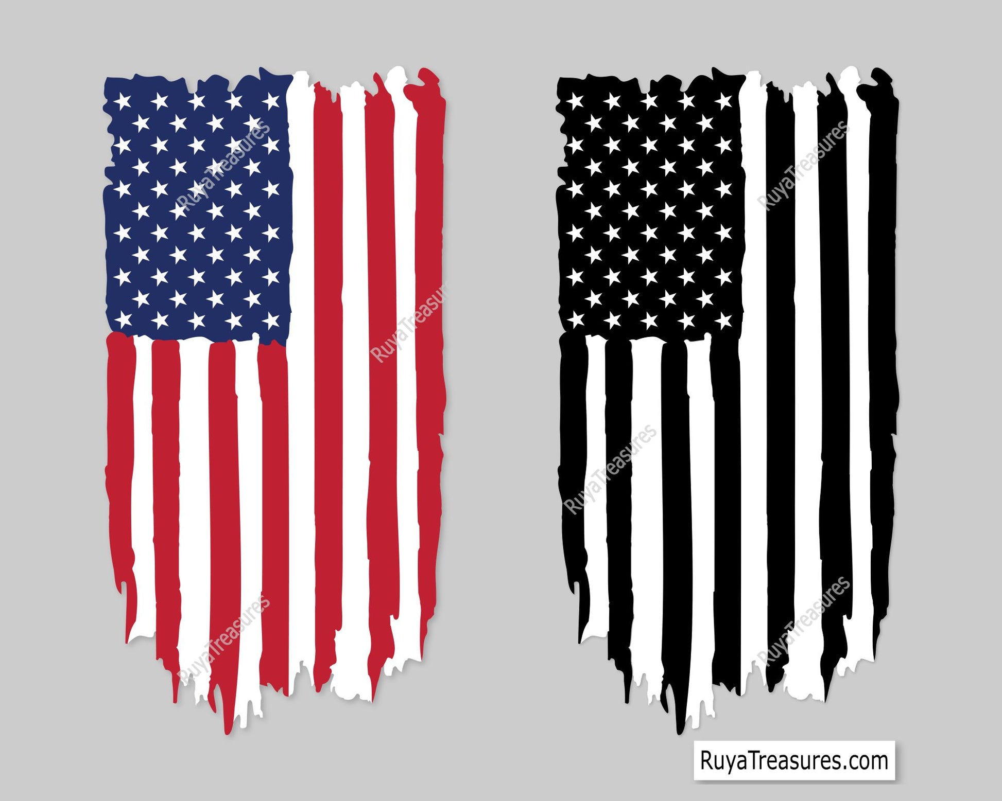 American Distressed Flag Svg