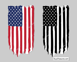 American Distressed Flag Svg