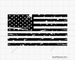 American Distressed Flag svg