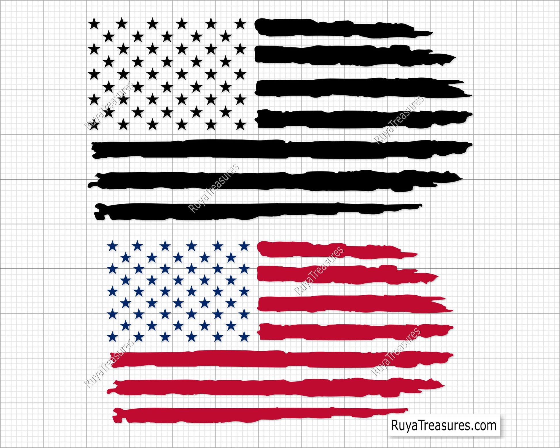 American Distressed Flag Svg