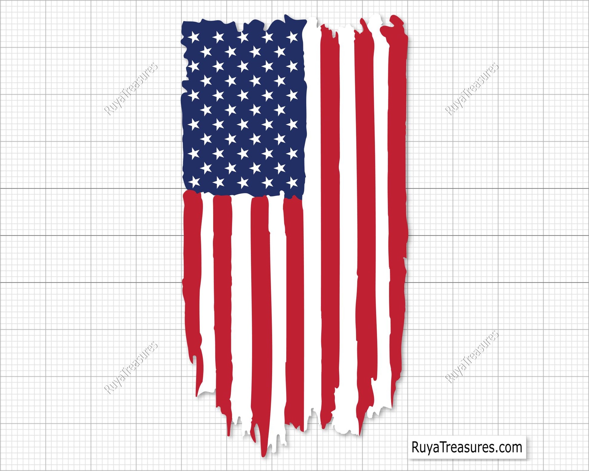 American Distressed Flag Svg