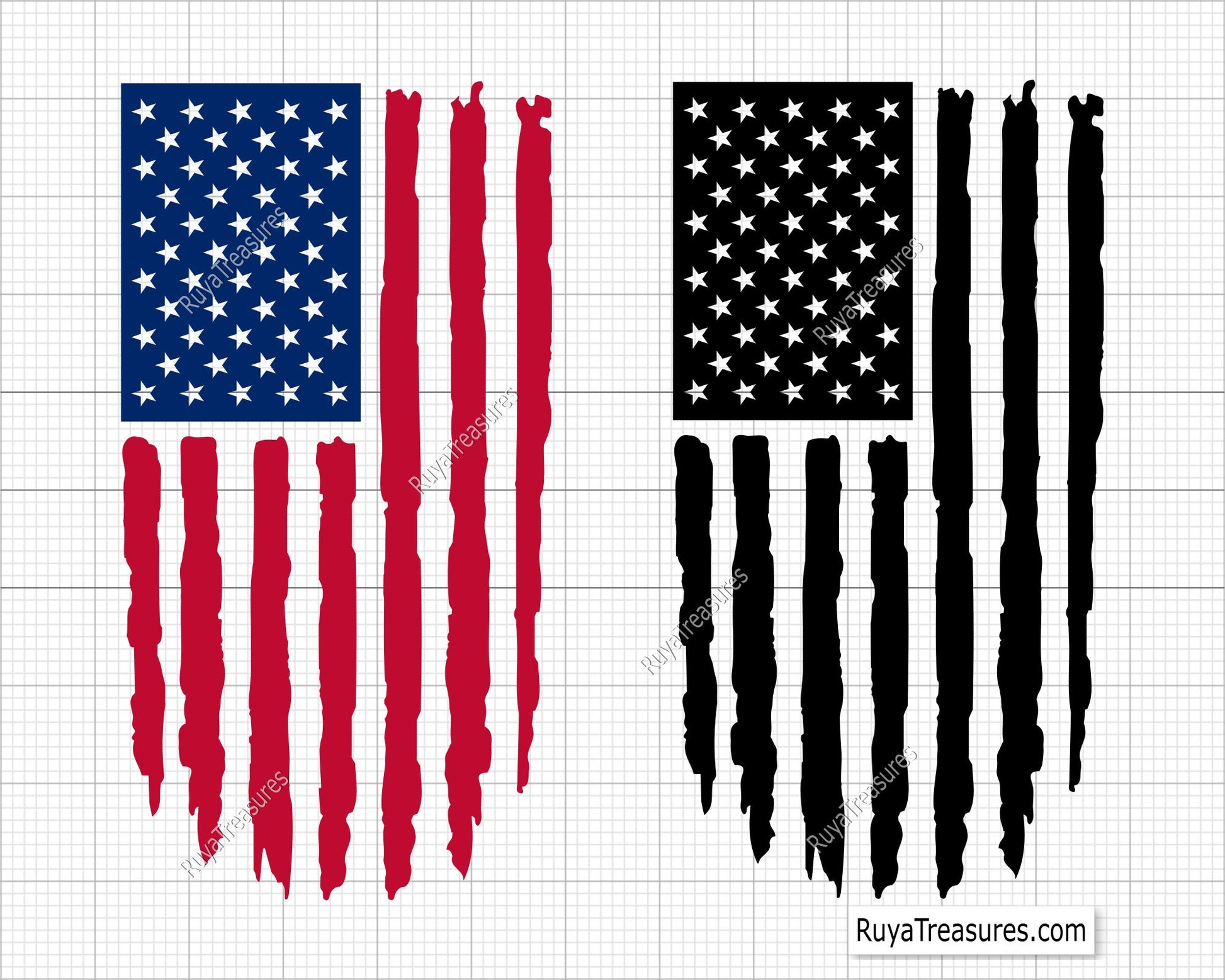 American Distressed Flag Svg 