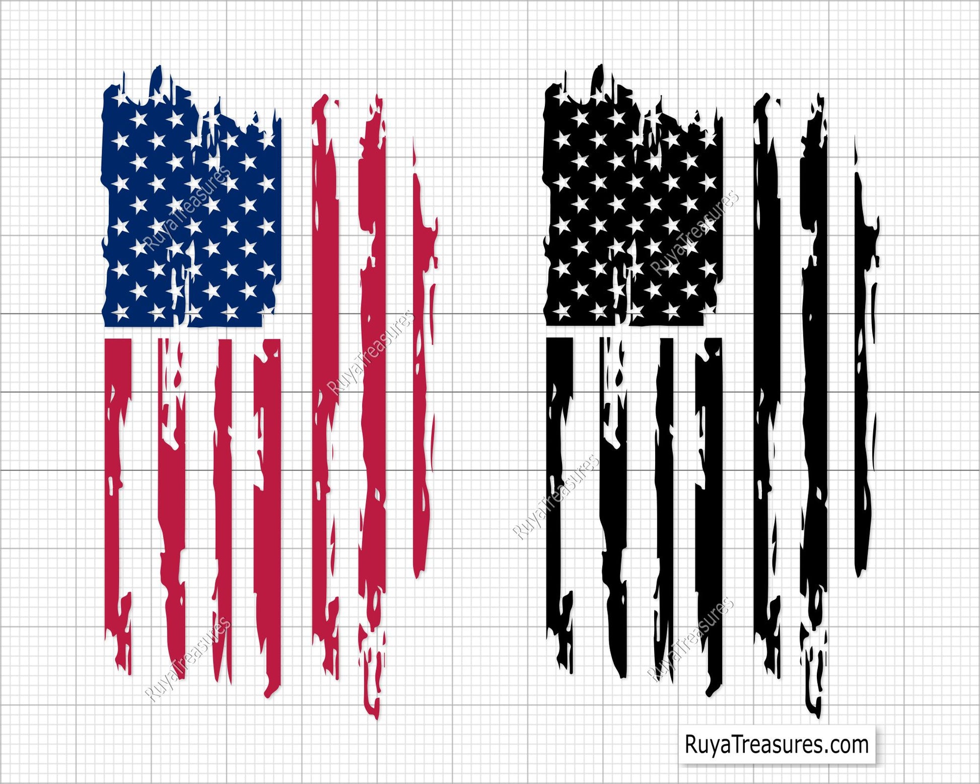 American Distressed Flag Svg