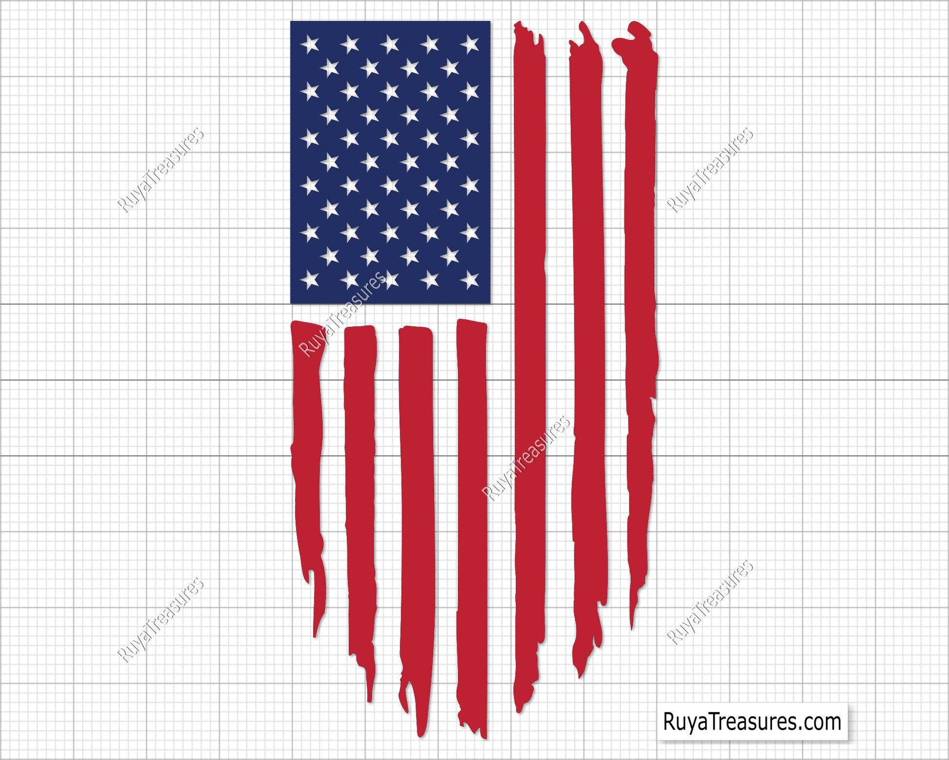 American Distressed Flag Svg