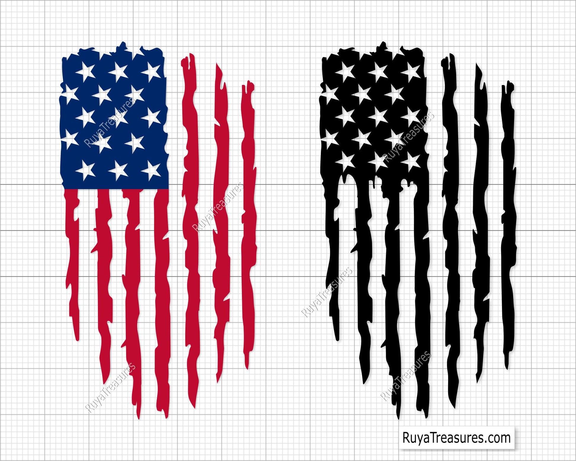 American Distressed Flag Svg