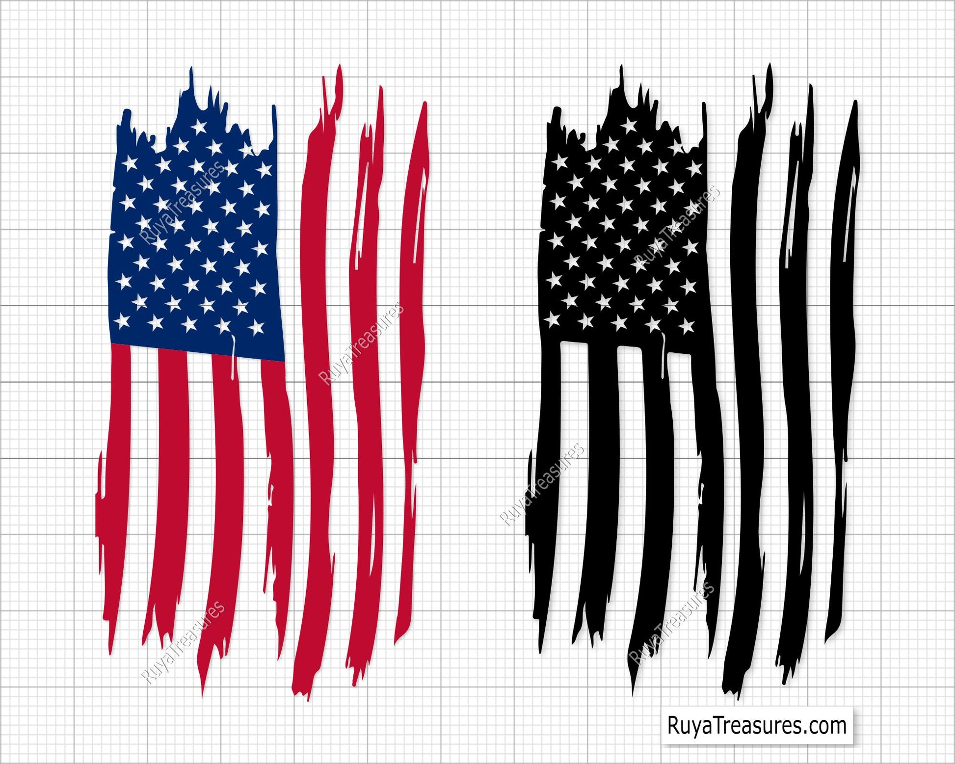 American Distressed Flag Svg 