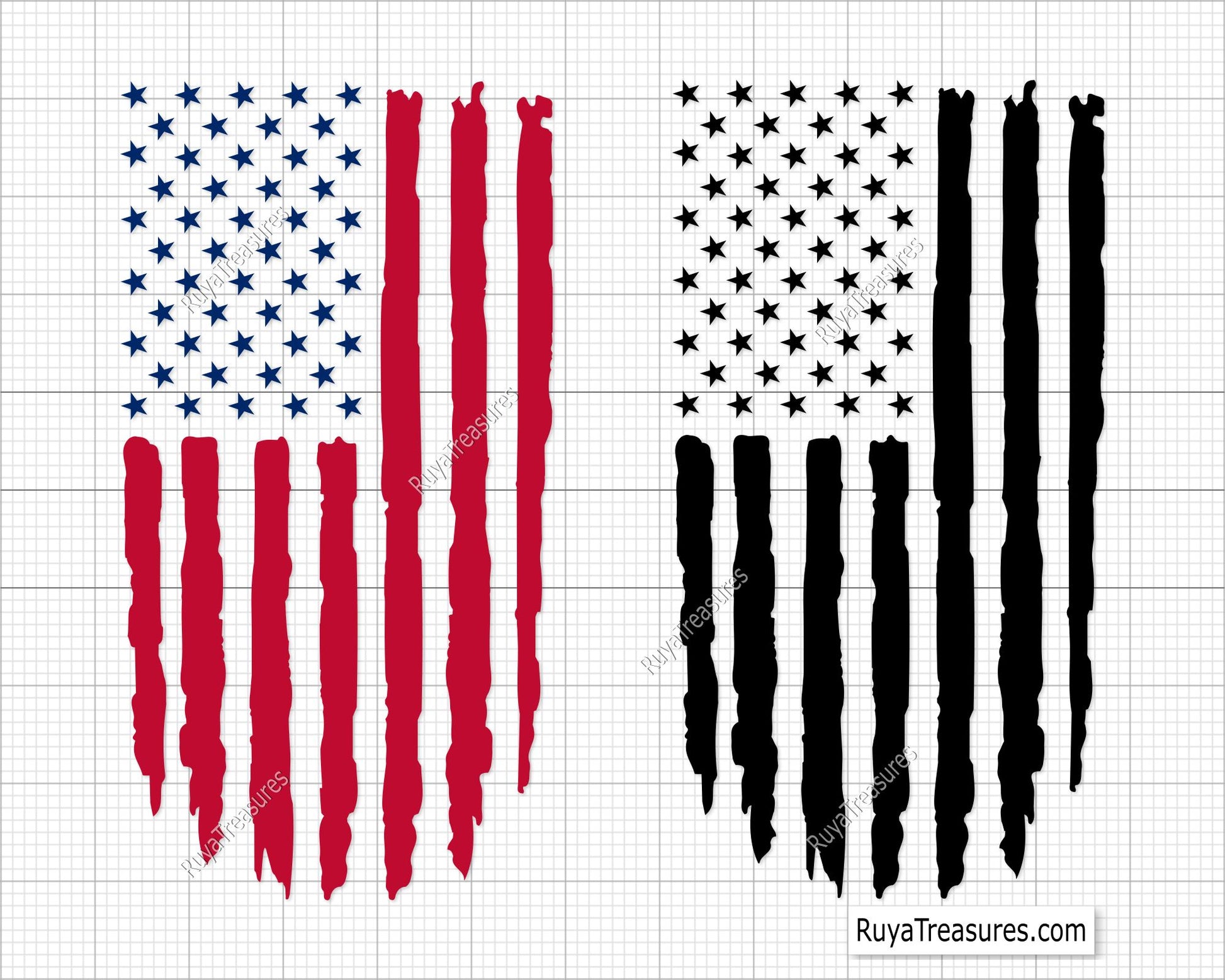 American Distressed Flag Svg