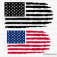 American Distressed Flag Svg 