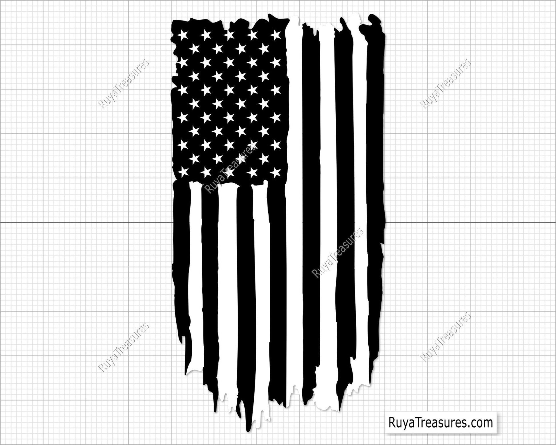 American Distressed Flag Svg
