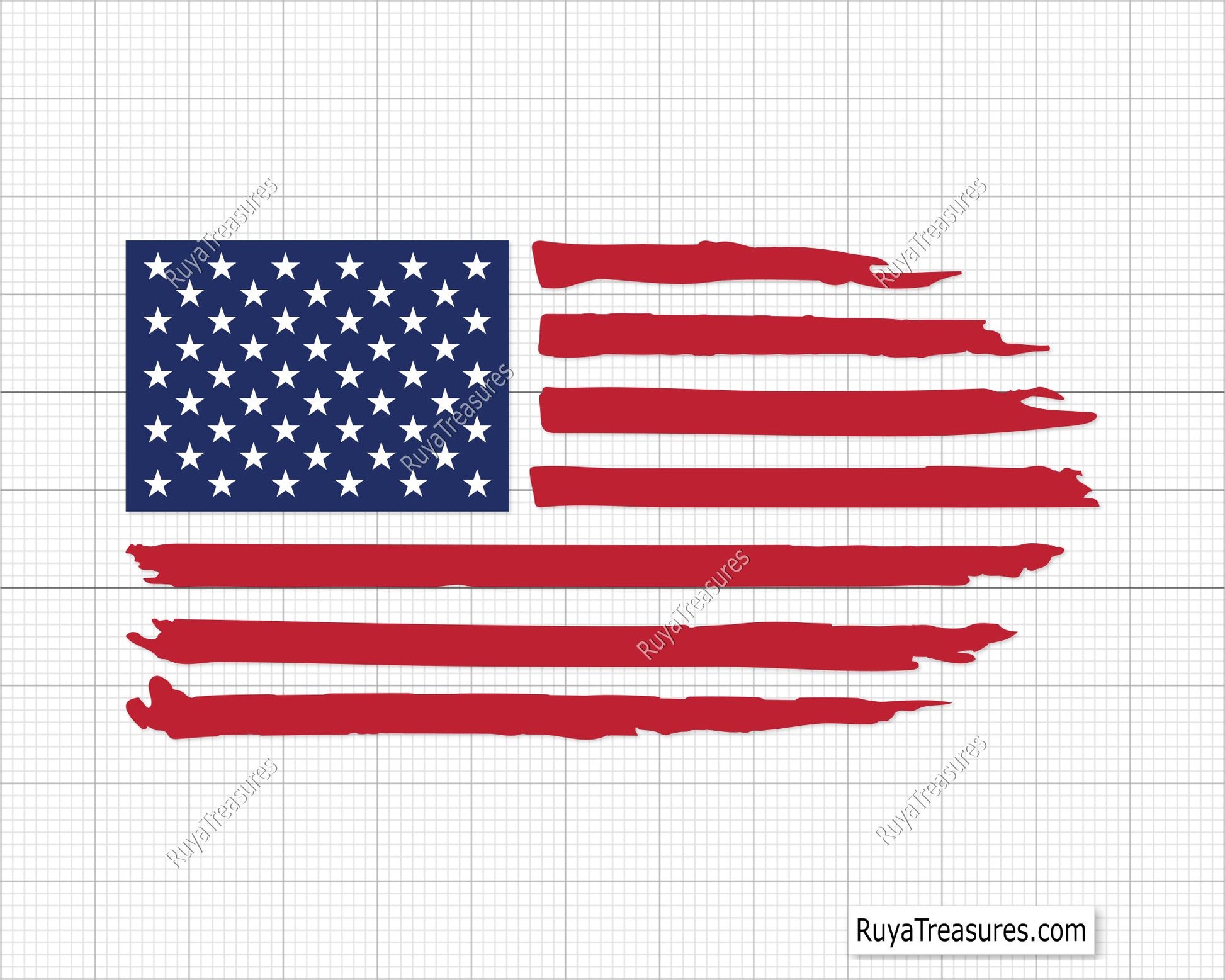 American Distressed Flag Svg