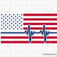 US Flag Heartbeat Free Svg