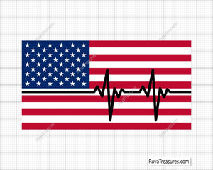 Flag Heartbeat Svg